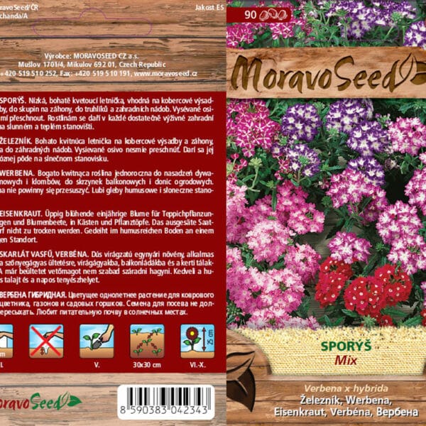 Sporyš 4 Sporýš zkřížený - Verbena x hybrida - směs semena