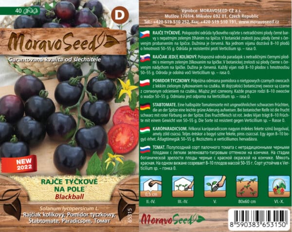 Rajče tyčkové černé BLACKBALL semena