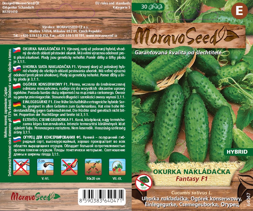 Okurka nakládačka hruboostná FANTASY F1 semena