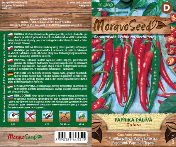 Paprika chilli červená GUTERA semena