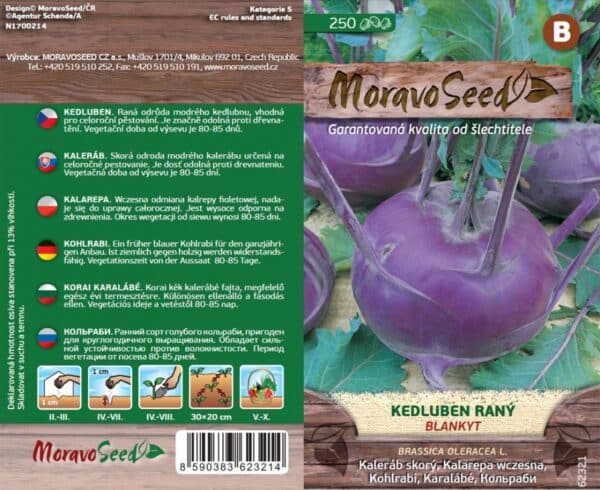 Kedluben raný modrý BLANKYT semena