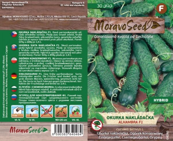 Okurka nakládačka hruboostná ALHAMBRA F1 (part.) semena