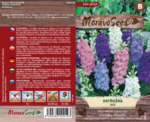 Ostrožka - Delphinium consolida - směs semena