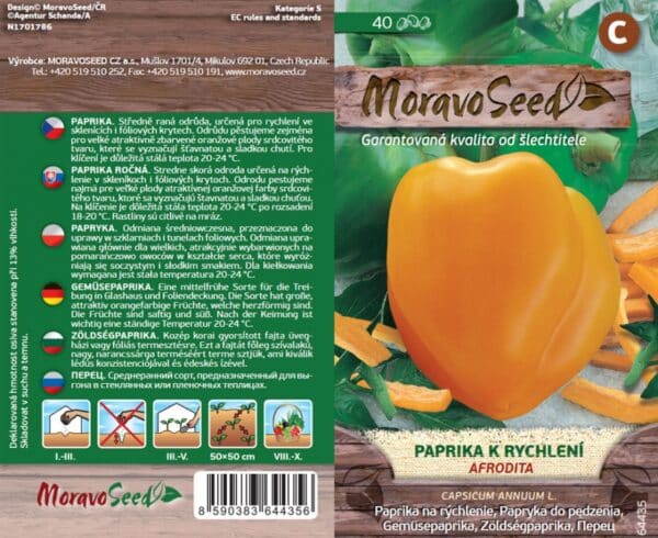 Paprika k rychlení AFRODITA semena