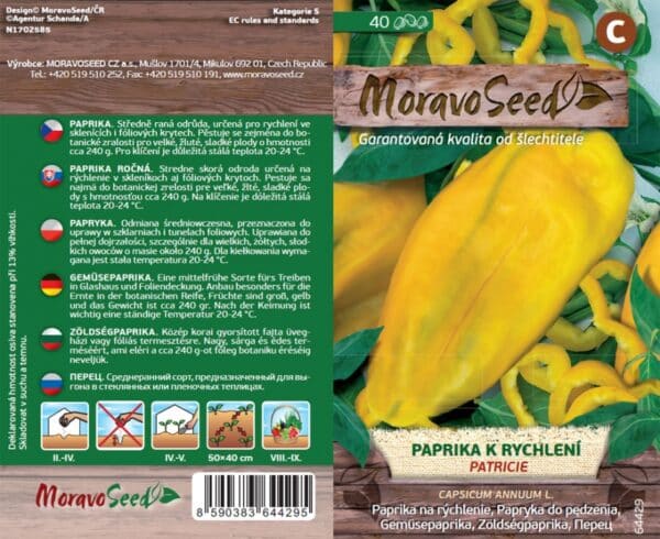 Paprika k rychlení PATRICIE semena