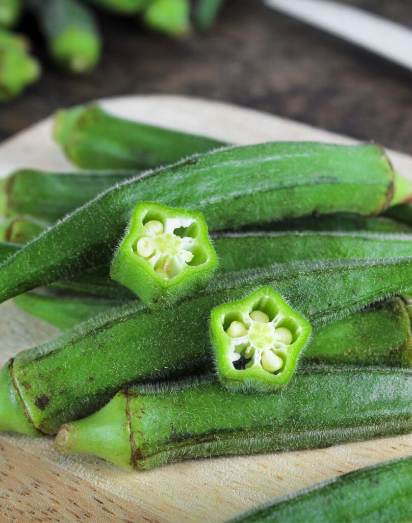Okra 2 Okra (Abelmoschus esculentus)