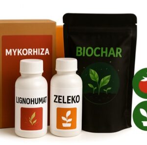 Různé zahradnické doplňky a pomůcky na bílém pozadí