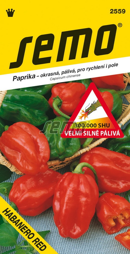 Paprika pálivá HABANERO RED velmi silně pálivá, SHU 300 000