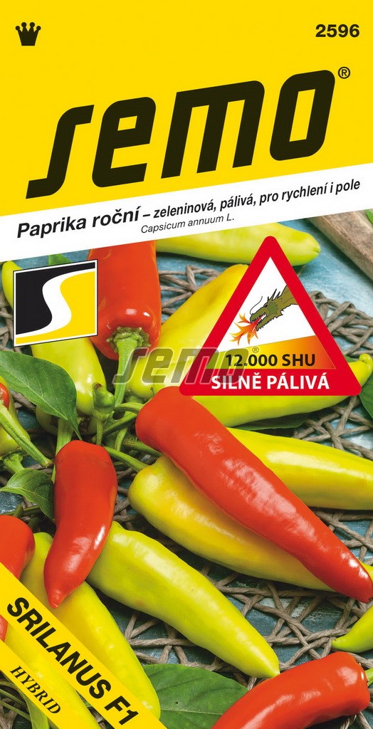 Paprika Srilanus F1 silně pálivá, SHU 12 000