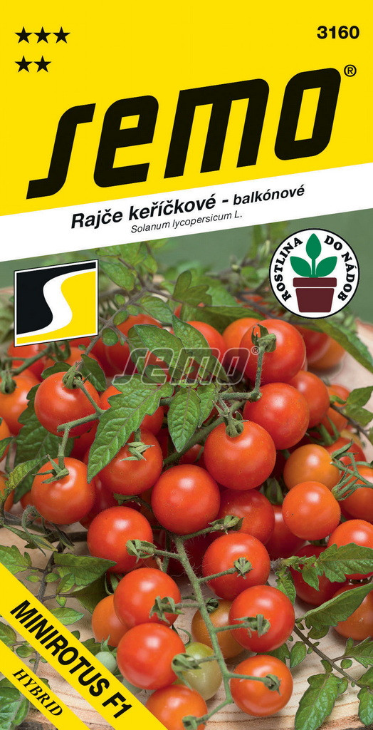 Rajče keříčkové Minirotus F1 - velmi rané, kompaktní, balkónové