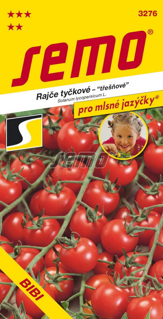 Rajče tyčkové Bibi - třešňové, červené