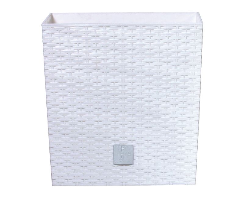 Květináč RATO LOW s vkladem 32 cm - barva: bílá