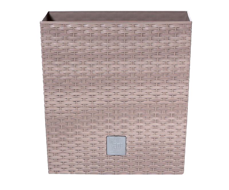 Květináč RATO LOW s vkladem 40 cm - barva: mocca