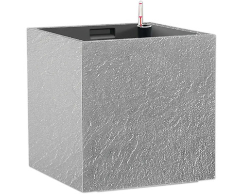 Květináč CUBICO STONE 33x33x33 samozavlažovací kamenná šedá