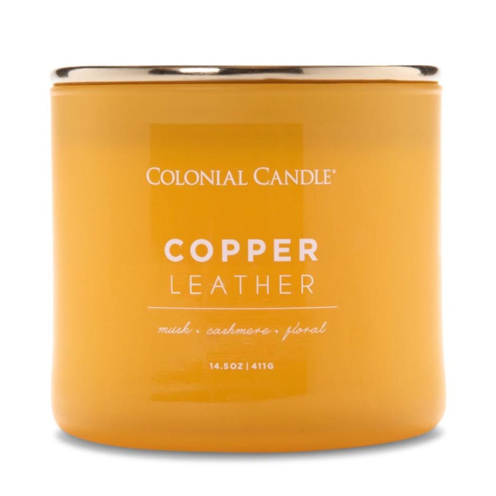 Sójová svíčka Copper Leather - 411g