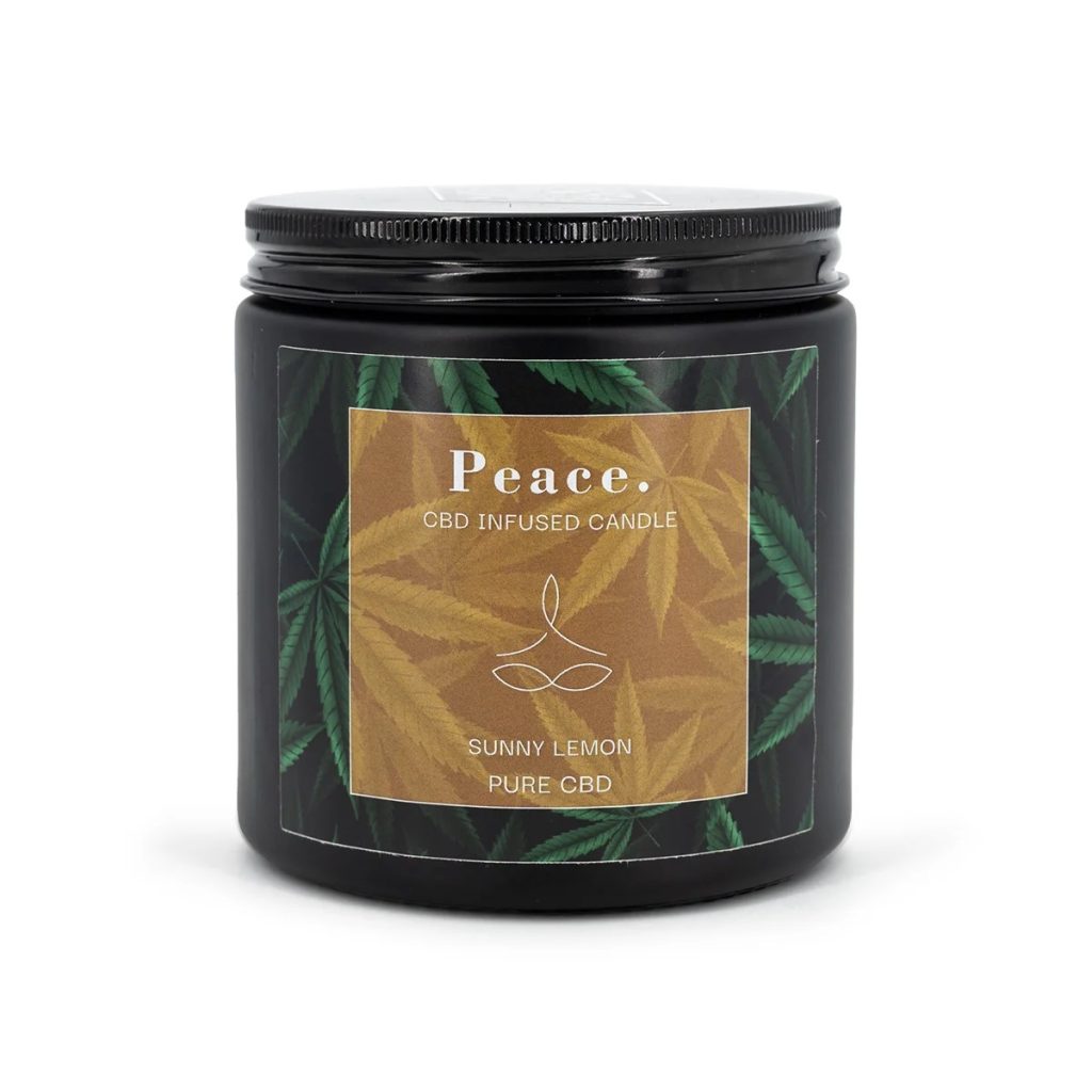 CBD Sójová svíčka Peace. Sunny Lemon - 350g