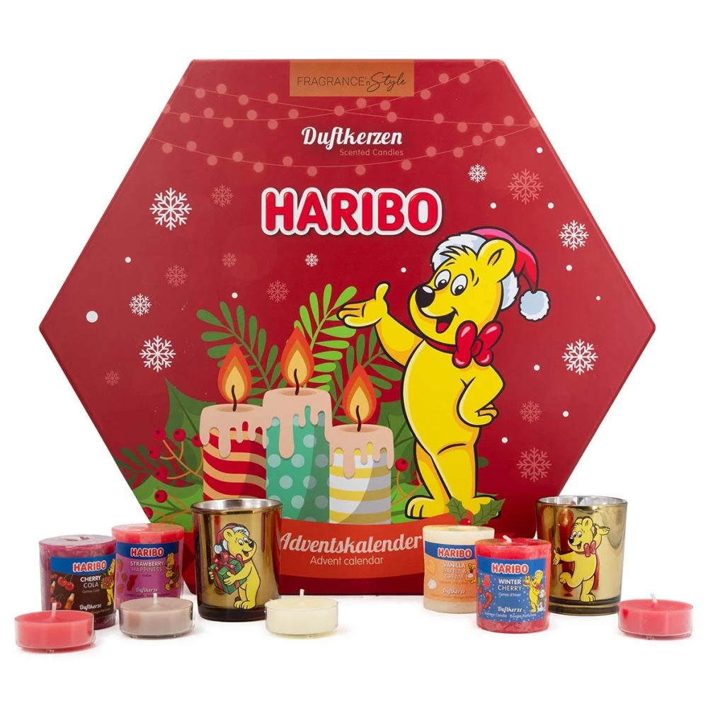 Haribo adventní kalendář - Votivní a čajové svíčky