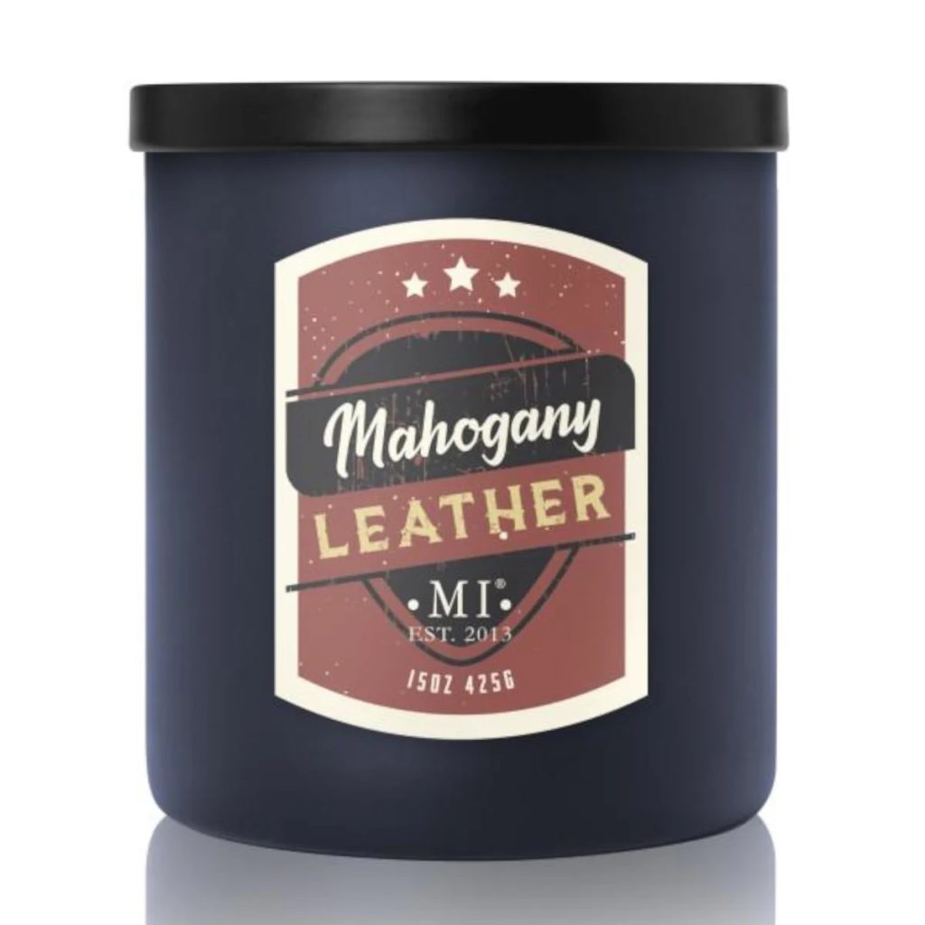 Sójová svíčka Mahogany & Leather - 425g