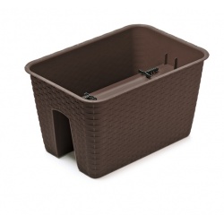 Květináč na zábradlí RATOLLA 40 cm - barva: umbra