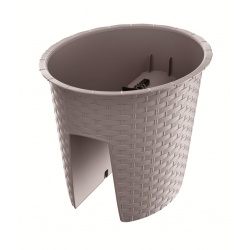 Květináč na zábradlí RATOLLA OVAL 29,8 cm - barva: mocca
