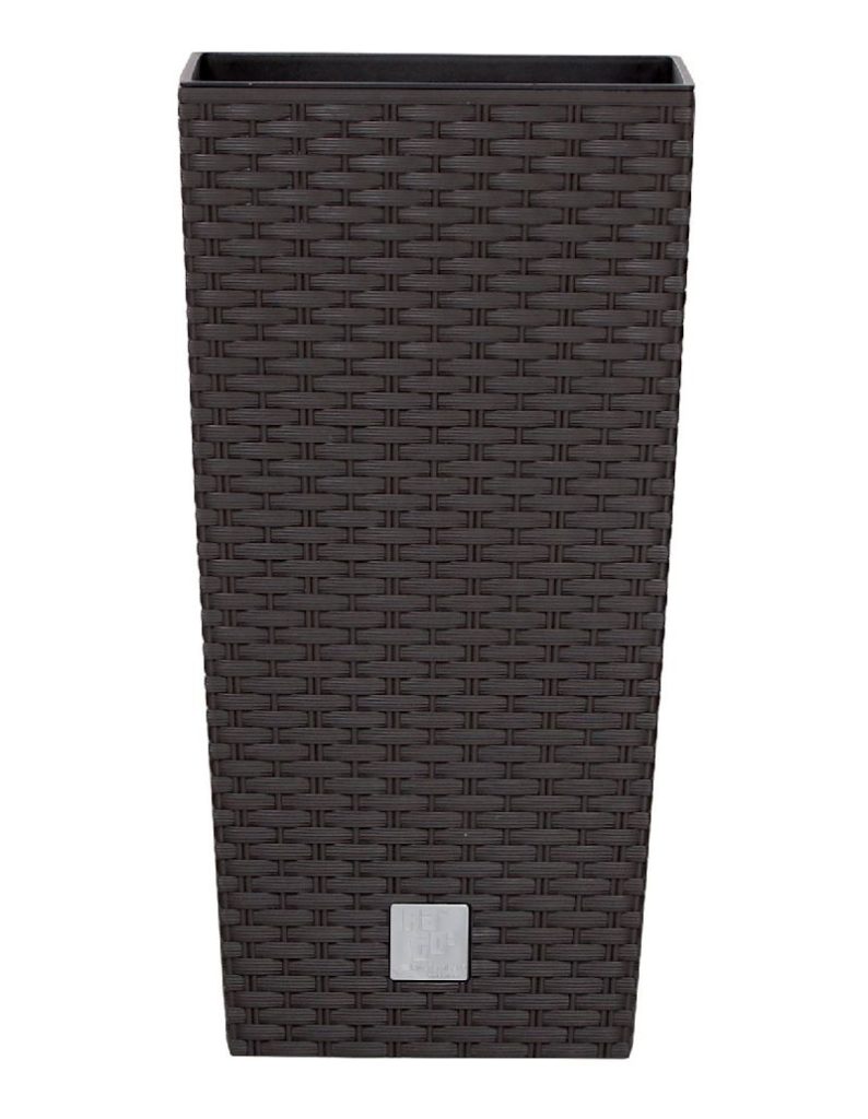Květináč RATO SQUARE s vkladem 22,5 cm - barva: umbra