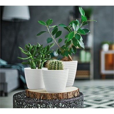 Květináč SPLOFY 18,7 cm - barva: bílá