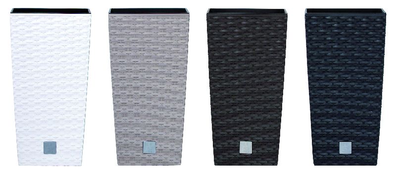 Květináč RATO SQUARE s vkladem 29 cm - barva: bílá