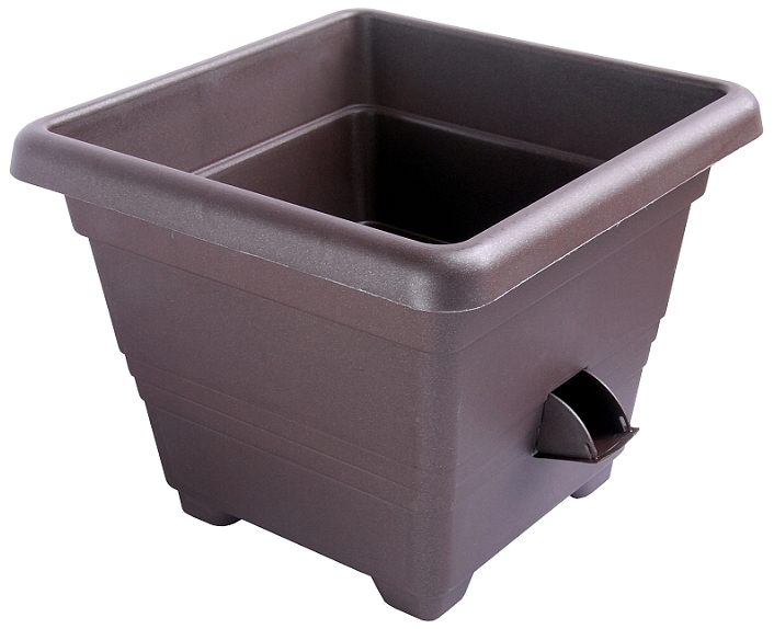 Květináč samozavlažovací BERGAMOT 30x30 čokoláda