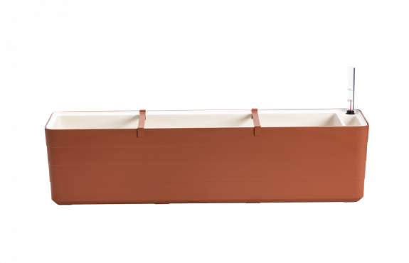 Samozavlažovací truhlík PLASTIA BERBERIS 80 cm terakota + slonová kost