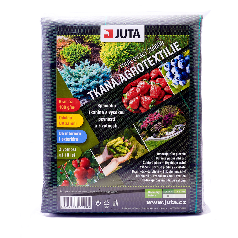 Tkaná textilie JUTA - černá 2x5m 100g/m2