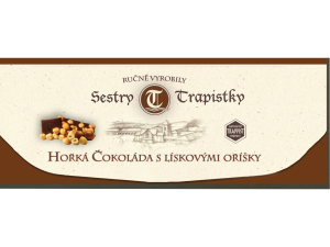 Hořká čokoláda s lískovými oříšky - Sestry Trapistky