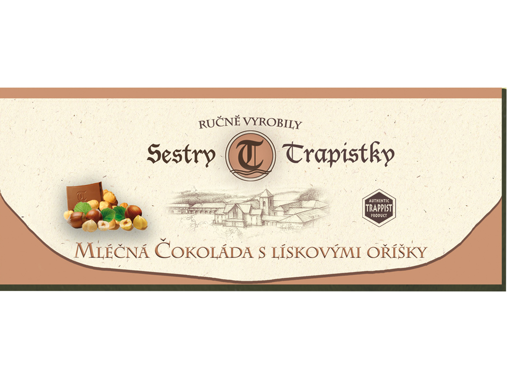 Mléčná čokoláda s lískovými oříšky - Sestry Trapistky