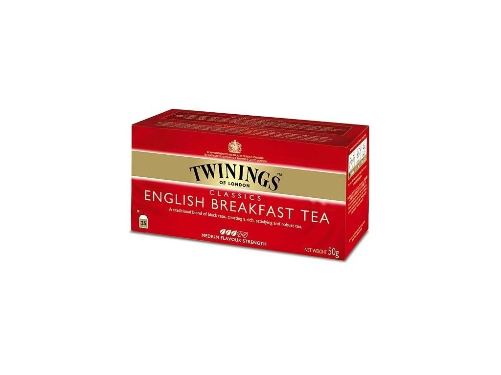 Twinings English Breakfast Tea 25 x 2g porcovaný