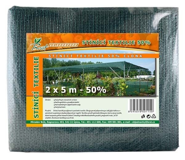 Stínící tkanina 2x5m 50%
