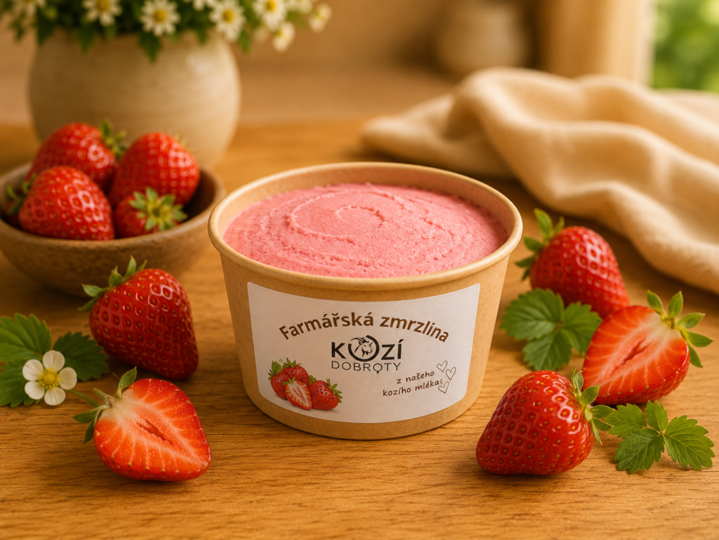 Farmářská zmrzlina – bezinková jahůdka – 120g