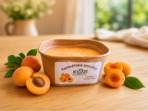 Farmářská zmrzlina – bezinková meruňka – 80g