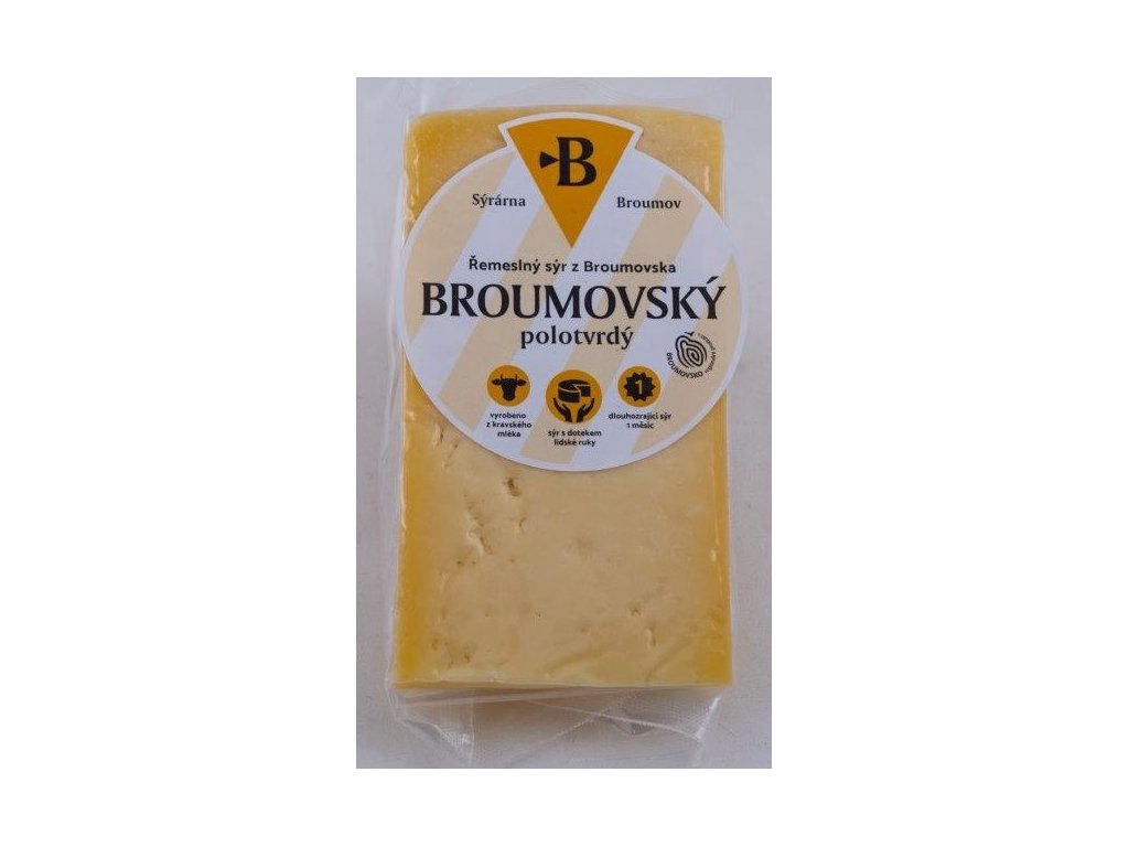 Řemeslný broumovský polotvrdý sýr 3 měsíční