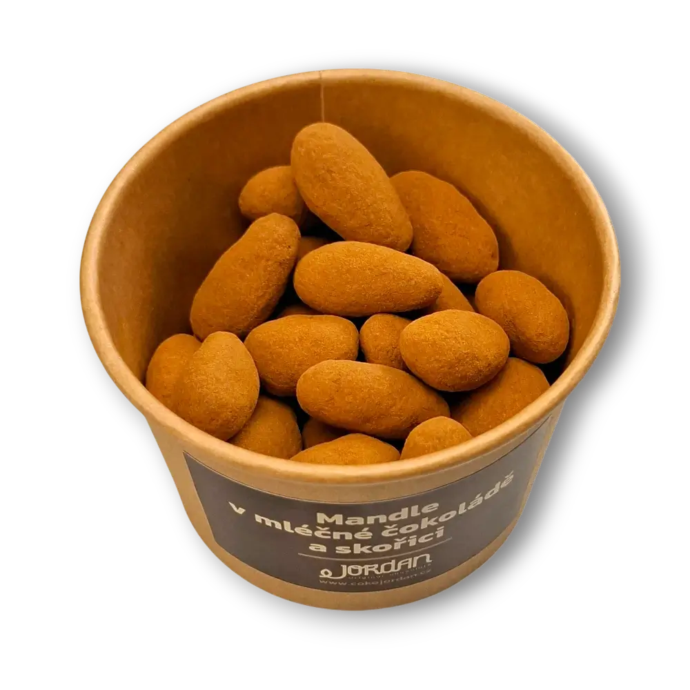 Mandle v mléčné čokoládě a skořici, 100g