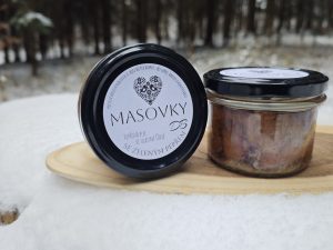 Vepřová plec ve vlastní šťávě se zeleným pepřem 185g