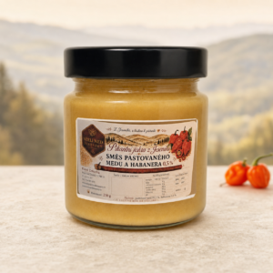 Pastovaný med s habanerem 250 g – Pikantní jiskra z Jeseníků