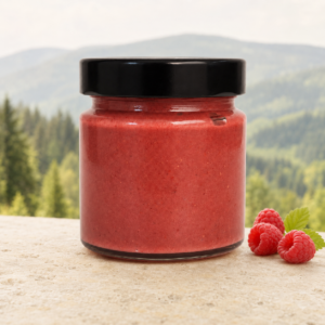 Pastovaný med s malinami 250 g – Malinový sen z Jeseníků