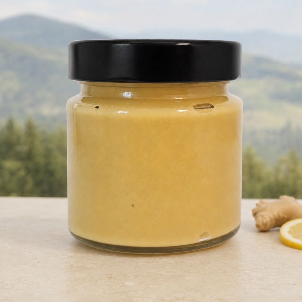 Pastovaný med se zázvorem a citronem 250 g – Zázvorová svěžest z Jeseníků