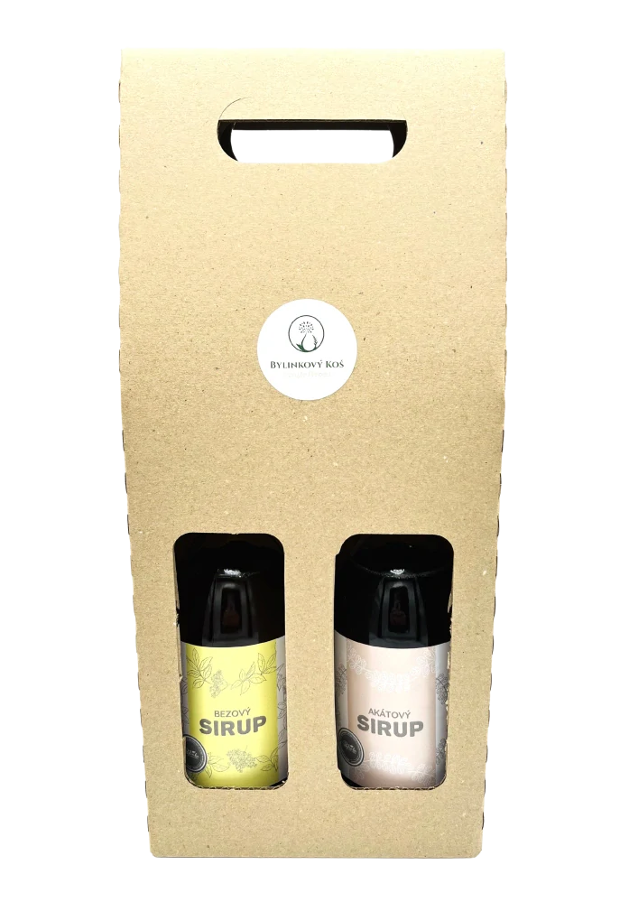 Dárkový set bylinných sirupů (2× 500 ml) — Bylinkový Koš