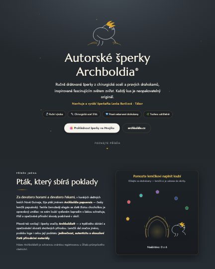 Autorské šperky Archboldia